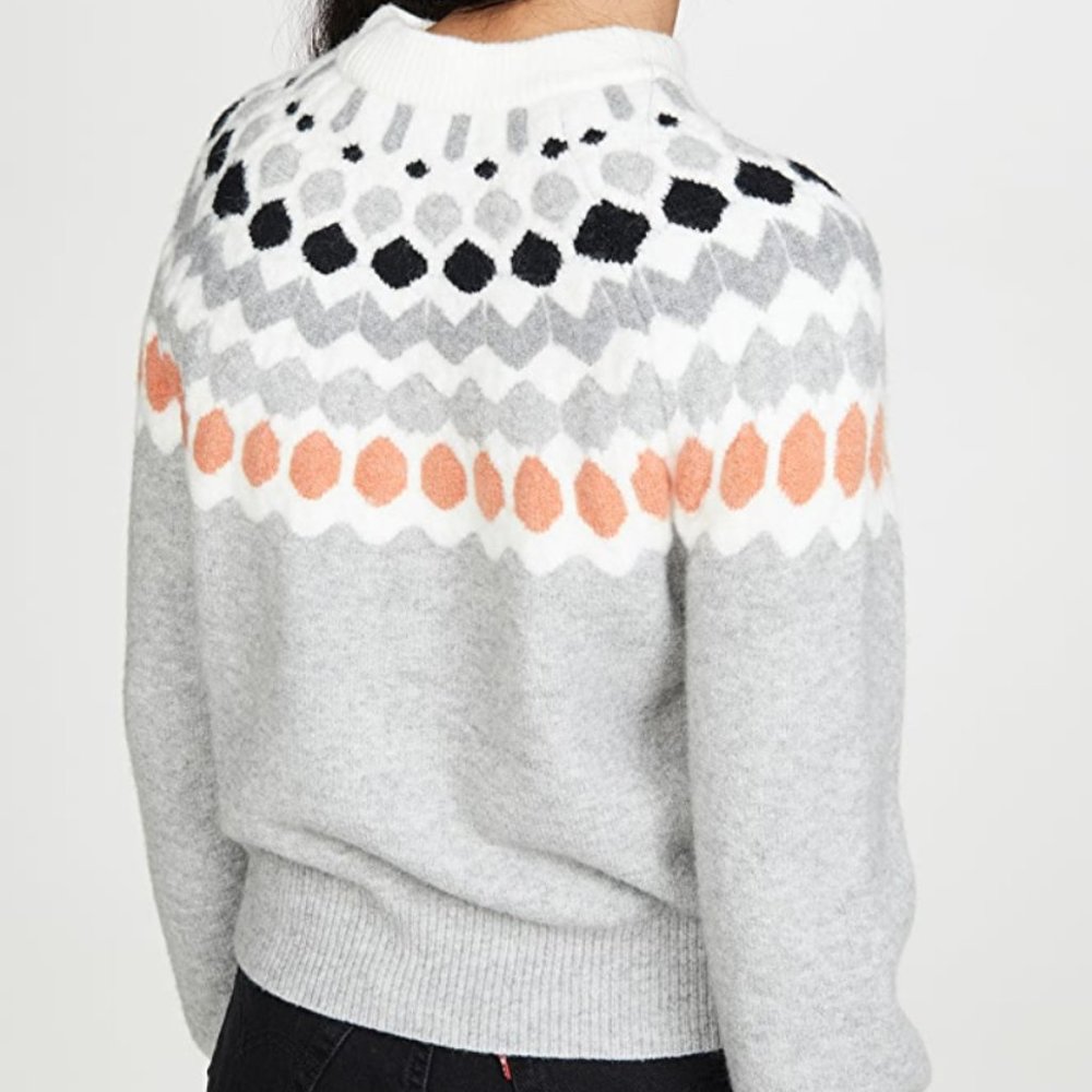 Club Monaco Fair Isle Wool Blend Crewneck Sweater - Picture 4 of 6